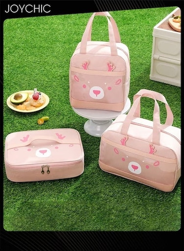 3-Piece Oxford Multifunction Food Insulation Bag Warm and Fresh Keeping Reusable Lunch Bag for School Office Outdoor Picnic