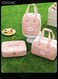 3-Piece Oxford Multifunction Food Insulation Bag Warm and Fresh Keeping Reusable Lunch Bag for School Office Outdoor Picnic