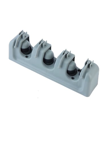 Wall Mounted Mop And Brush Broom Hanging Holder Gray