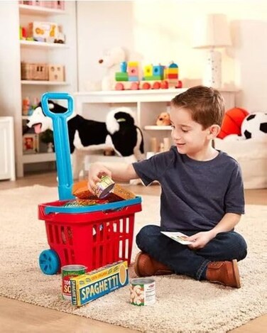 مجموعة ألعاب سلة البقالة من كولورلاند ولعبة لعب الأدوار التعليمية للأطفال