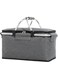 Aokraty Picnic Baskets, Foldable Insulated Large Picnic Basket Cooler with Lid, portable Market Shopping Basket Bag For Picnic, take Outs, shopping, grocery, Beach Basket, food Delivery. (Grey)