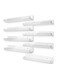 8 Pack 15 Inch Clear Acrylic Shelves - Floating Bookshelf for Kids Room, Modern Nail Polish Rack, Sunglasses, Essential Oil, Picture Ledge Display, Toy Storage Wall Shelf