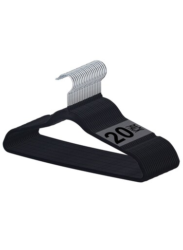 20 Pieces Non Slip Clothes Velvet Hanger Heavy Duty