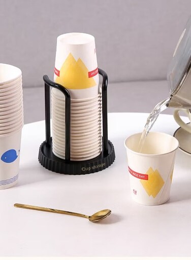 Disposable Cup Holder Household Cup Rack Storage Organizer, Paper Cup Holder for Coffee Milk Tea Shop Restaurant Office Bathroom