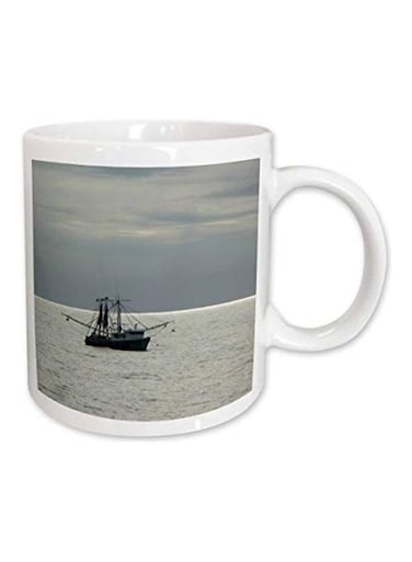 Gulf Shrimp Boat Printed Mug Multicolour