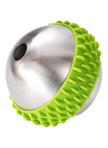 IQ Dog Treat Ball: Dispensing Puzzle Toy, Durable and IQ Enhancing - For All Dog Sizes - 1 Pack（Premium Stainless Steel）