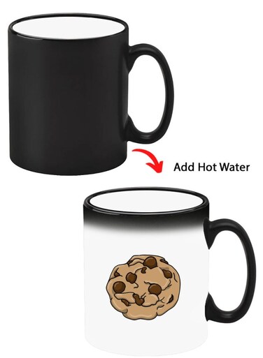 Color Changing Heat Sensitive Ceramic Mug, Image Revealed When HOT Liquid is Added! Cookie