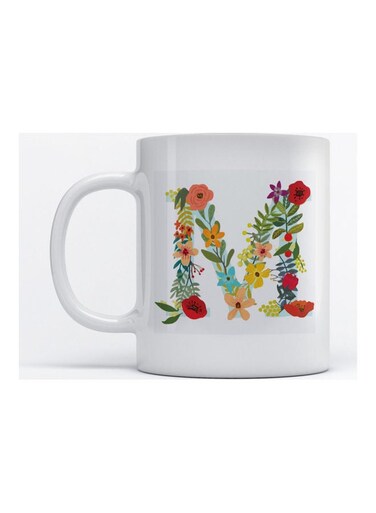 Mug Alphabet M for Coffee and Tea White 350ml