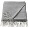 Recycled Polyester Throw with Fringes, Grey, 120x160 cm