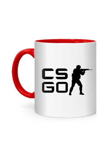 Styles Counter Strike Printed Mug White/Red 10cm