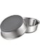 JCAKES 2 Pack Stainless Steel Metal Dog Bowls, Nonslip Rubber Bottom, Dishwasher Safe, Easy to Clean, Each Holds 3.8 US Cup