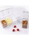 4-Piece Acrylic Condiment Organizer With Covers And Spoons, Plastic Spice Rack, Seasoning Box, And Condiment Containers, Ideal For Spice, Salt, Sugar, Pepper, Keep Your Kitchen Organized And Tidy