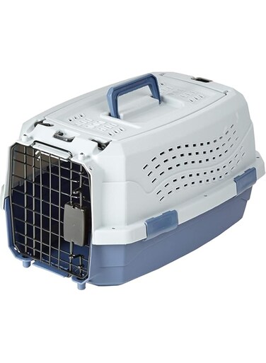 Amazon Basics Two-Door Top-Load Hard-Sided Pet Travel Carrier, 19-Inch