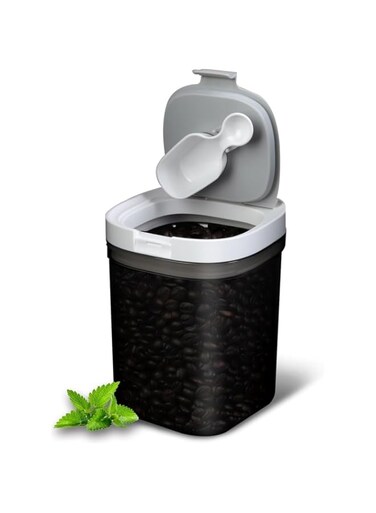 Tazweeq 1 Pack Airtight Coffee Storage Container, BPA Free, 1.1QT/1300ML Plastic Kitchen Canister, with Lid for Coffee bean, Flour, Sugar, Cereal