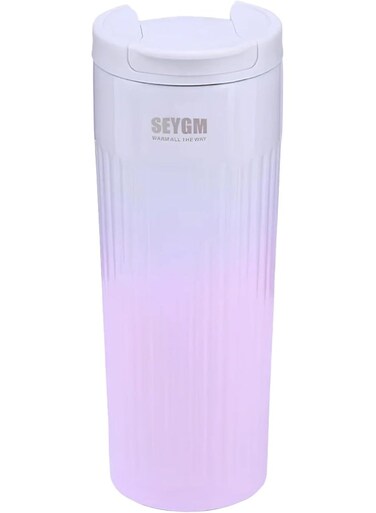 B&amp;S Insulated Water Bottle with Leak-Proof Lid   Vacuum Flask Bottle   12 Hours Hot and Cold Water Bottle   304 Stainless Steel Tumbler with Silicone Grip   Water Flask 500ML (Pink)