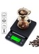 Electronic Weighing Scale,Coffee Scale with Timer - 0.1g Accurate, 5kg Drip Espresso Scale for Pour Over Coffee, Portable Digital Kitchen Food Scale with, LCD Displa, Non-Slip Mat,Black