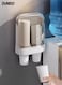 Disposable Wall-Mounted Paper Cup Dispenser, Double Tube Design can Hold 80 Paper Cups ,Cups Organizer shelf for Home and Office 19.3*10.3*24.5cm (White)