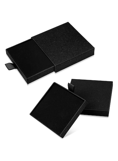Yolev Pack of 2 Jewellery Gift Box Small Bracelet Gift Box Cardboard Small Jewellery Box Square Jewellery Packaging Necklace Earrings Bracelet Gift Box Kraft Paper Jewellery Storage Box