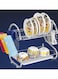 Capacity Stainless Steel 2-layer Dish Drainer Drying Rack Kitchen Storage