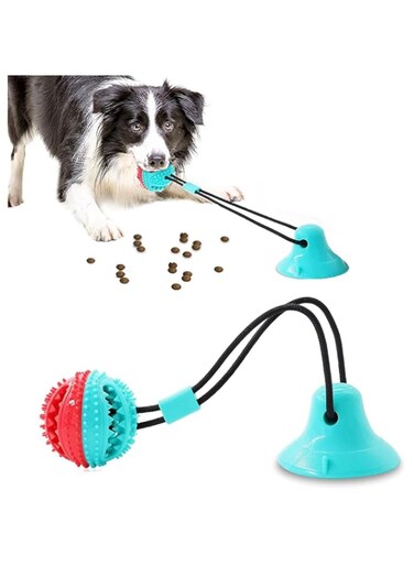 HOOTO Interactive Dog Toys Suction Cup, Dog Chew Toys, Puppy Dog Training Treats Teething Rope Toys, Dog Puzzle Treat Food Dispensing Ball Toys for Puppies Teething Small Dogs Aggressive chewers