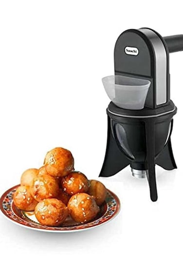 Sweet Dumplings/Luqaimat Maker &ndash; 700ml Bowl Capacity, Digital Screen Counter, 3 Dough Balls Dispen