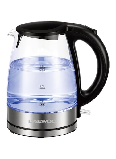 Daewoo DEK 1218 - Glass kettle, 1.7L Capacity, 2200W - 2 Year Warranty.