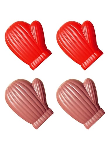 ALMEKAQUZ Glove Shape with Food Bag Sealing Clip，Large Chip Clips, Plastic Heavy Duty Air Tight Seal Grip for Coffee Bread Bags and Kitchen School Office Food Packages(4 Clips)