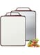 stainless steel Cutting Board &acirc;&euro;&ldquo; 2-in-1 Large 304 stainless steel/Wheat Straw PP Double Sided Kitchen Cutting Board, Cutting Pads for Meat, Vegetables and Fruits