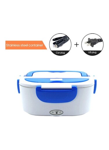 Functional Electric Heating Lunch Box Blue 23.8x10.8x17cm