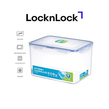 LocknLock 4.5L Rectangular  Airtight Food Storage- BPA-Free, Microwave, Freezer, and Dishwasher Safe