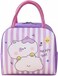 Cat Line Purple Large Capacity Insulated Lunch Bag   Waterproof &amp; Stain-Resistant Meal Tote with Advanced Temperature Retention   Durable Polyester Lunch Bag for Office &amp; School