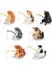 7 pcs Fish Tank Cat Statue Decorations Fish Tank Personalized Ornament Cat Fishing Vivid Shape Resin Figurines Cute Fishing Cat Decor Household Aquarium Supply Ornament Fishing Kitten Fish Tank