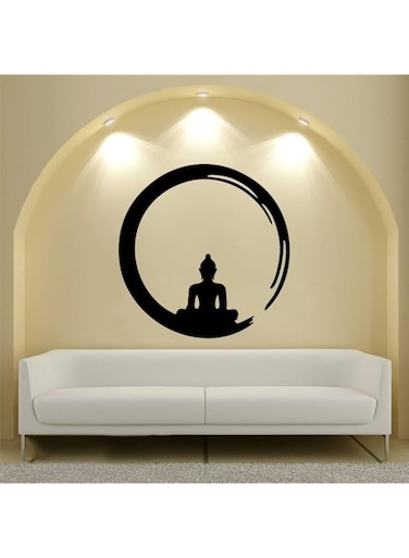 Rawpockets Decals ' Lord Buddha Enlightment ' Large Size Wall Sticker (Wall Coverage Area - Height 95 cms X Width 95 cms)(Pack of 1)