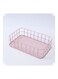 Iron Storage Basket Tabletop Storage Box Modern Home Office Dormitory Accessory Pink 26*26*26cm