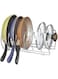 iDesign Bosphorus pan organizer space saver organizer, silver, 33.7cm l x 13.3cm w x 16.5cm h, 48680es