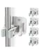 PYEBE Stainless Steel Broom Holder, Heavy Duty, Rust Resistant, 4 Gripper Positions with 4 Hooks (Silver)