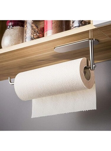 Oasisgalore Paper Towel Holder Under Cabinet Adhesive Paper Towel Rack for Kitchen