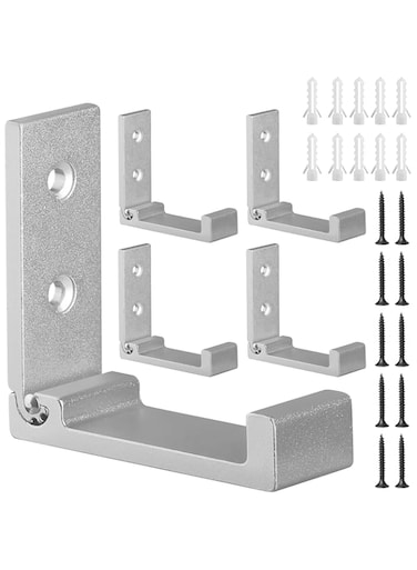 Oasisgalore Folding hook 5packWall Mounted Hook for Hanging Coats Bathroom Towel Hook Hardware Heavy Duty Aluminum Alloy Closet Hook Foldable Headphone Holder Hook