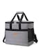 Portable Large Insulated Cooler Leak Proof Water Resistant Lunch Bag For Men Women Adult For Office Shoulder Hand Grey ﻿