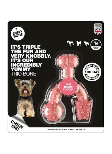 Tasty Bone Nylon Trio Toy Dog - Bacon