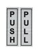 ZL Pull and Push Sticker (6x18cm, Silver )
