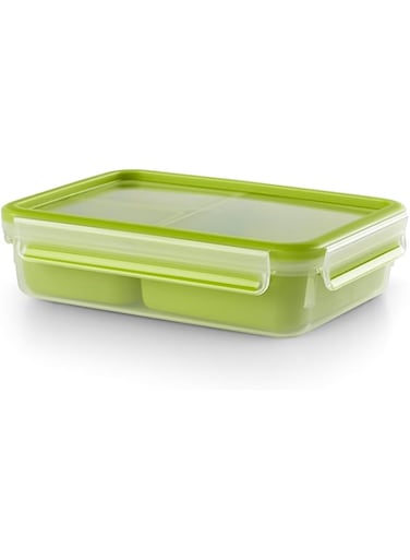 Tefal Masterseal To Go Snack Box 1.2 Litre With 3 Inserts, Red, Plastic, K3100412