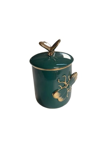 Decorative Ceramic Storage Jar Candy Jar with Lid for Home