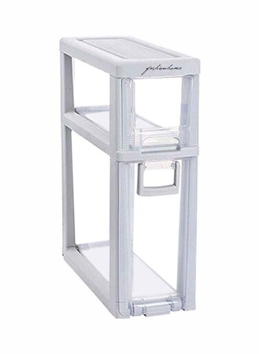Multi Layered Adjustable Storage Box White 17x43x49cm