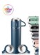 500ml Stainless Steel Vacuum Thermos Flask with Silicone Handle Insulated Water Bottle with 2 Stainless Steel Cups Set for Hot &amp; Cold Outdoor Travel   Gift Box (2 PACK, BLUE) &acirc;&euro;&ldquo; Perfect for Hiking, Camping, and Travel