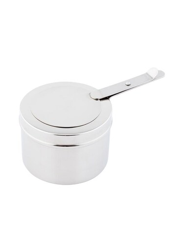Stainless Steel Chafer Wick Fuel and Sterno Canned Heat Holder with Safety Cover: Perfect for Buffets and Catering Events - Fits Canisters up to 8-OZ - 1-CT