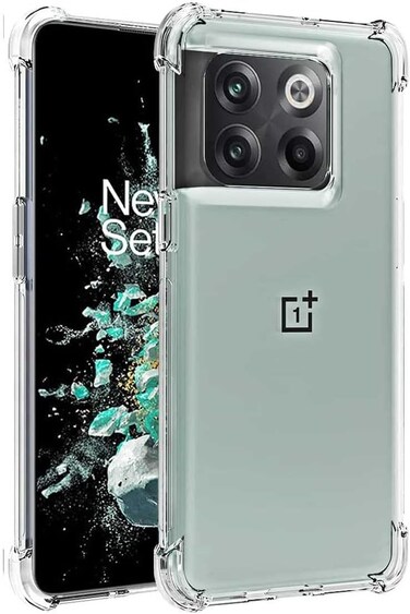Muzz Case Compatible with OnePlus 10T / OnePlus AcePro Case Cover with Camera Protection, Protective Shock Absorption Bumper soft Transparent Case For OnePlus 10T / OnePlus AcePro (Clear)