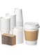 Fit Meal Prep 50 Pack 8 oz Disposable Coffee Cups with Lids, Sleeves, Leak-Proof To Go Coffee Cups with Lids, Durable Hot Paper Cups for Home, Office, Party, Business