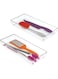 Idesign Linus Plastic Kitchen Drawer Organizer For Silverware, Spatulas, Cutlery, Gadgets, Office Supplies, Cosmetics, Set Of 2, Clear, Medium
