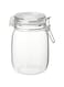 Korken Storage Accessory Jar With Lid, Clear Glass, 1 L